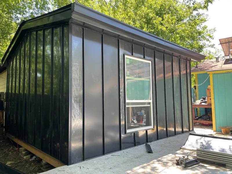 Black standing seam metal wall panels for Metal Roof Installation in Wetumpka